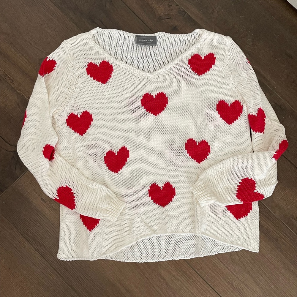 Wooden Ships Knits Heart Sweater